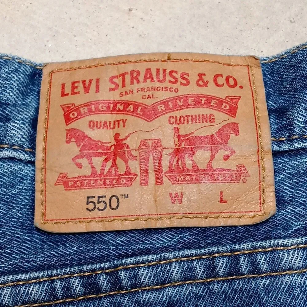 NWT Levis 550 Mens Jeans Size 52x30 Relaxed Fit Blue Denim Tapered Big & Tall